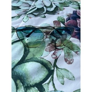 Geometric 66mm Cat Eye Silhouette Contemporary Sunnies